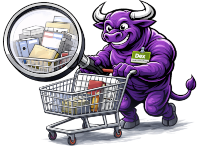 Dex zoekt...